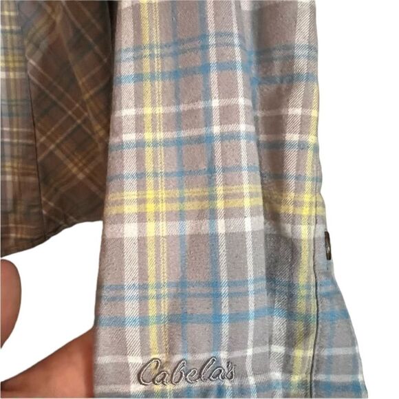 3 for $30! Cabelas plaid flannel button down shirt - Picture 8 of 9